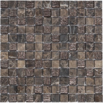 Coffee Jute 23x23x4 Стеклянная мозаика  Coffee Jute Caramelle 298x298 мм