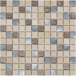 Cream Velour 23x23x4 Стеклянная мозаика  Cream Velour Caramelle 298x298 мм