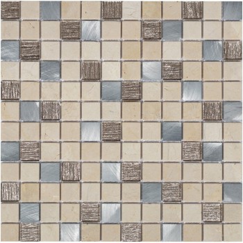 Cream Velour 23x23x4 Стеклянная мозаика  Cream Velour Caramelle 298x298 мм