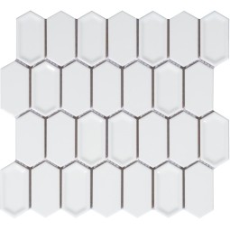 Crayon White glos 38x76x8 Керамическая мозаика Caramelle 278x304 мм