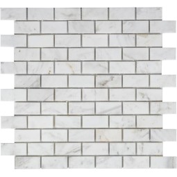 Dolomiti bianco POL 23x48x7 Мраморная мозаика  Pietrine Dolomiti POL 23x48x7 Caramelle 298x298 мм