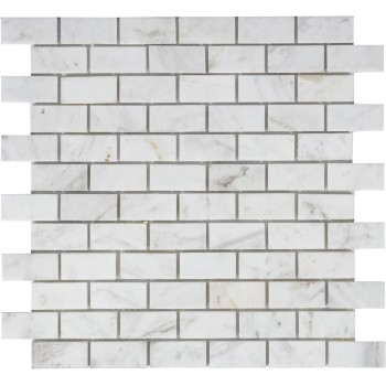 Dolomiti bianco POL 23x48x7 Мраморная мозаика  Pietrine Dolomiti POL 23x48x7 Caramelle 298x298 мм