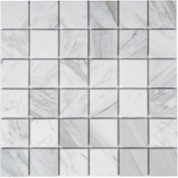 Dolomiti bianco POL 48x48x7 Мраморная мозаика  Pietrine Dolomiti POL 23x23x7  298x298 мм Caramelle 305x305 мм