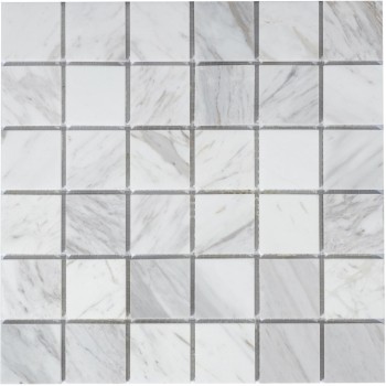 Dolomiti bianco POL 48x48x7 Мраморная мозаика  Pietrine Dolomiti POL 23x23x7  298x298 мм Caramelle 305x305 мм