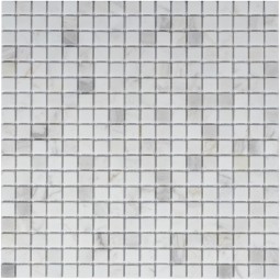 Dolomiti bianco MAT 15x15x4 Мраморная мозаика  Pietrine Dolomiti MAT 15x15x4 Caramelle 305x305 мм