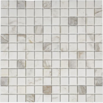 Dolomiti bianco POL 23x23x4 Мраморная мозаика  Pietrine Dolomiti POL 23x23x4 Caramelle 298x298 мм