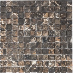 Emperador Dark MAT 23x23x4 Мраморная мозаика  Pietrine Caramelle 298x298 мм