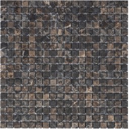 Emperador Dark MAT 15x15x4 Мраморная мозаика  Pietrine Emperador dark MAT 15x15x4 Caramelle 305x305 мм