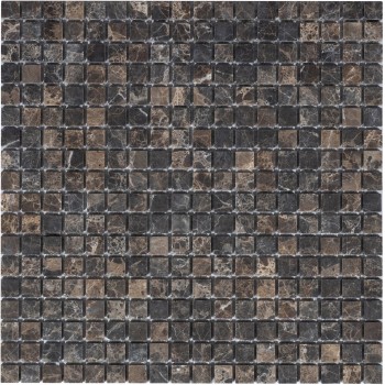 Emperador Dark MAT 15x15x4 Мраморная мозаика  Pietrine Emperador dark MAT 15x15x4 Caramelle 305x305 мм