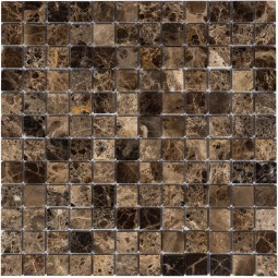 Emperador Dark POL 23x23x4 Мраморная мозаика  Pietrine Emperador dark POL 23x23x4 Caramelle 298x298 мм
