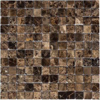 Emperador Dark POL 23x23x4 Мраморная мозаика  Pietrine Emperador dark POL 23x23x4 Caramelle 298x298 мм