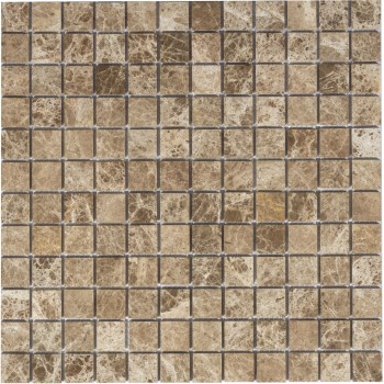 Emperador Light POL 23x23x4 Мраморная мозаика  Pietrine Caramelle 298x298 мм