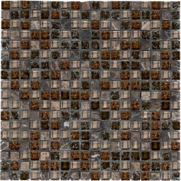 Klondike 15x15x8 Мозаика из камня и стекла  Klondike Caramelle 305x305 мм