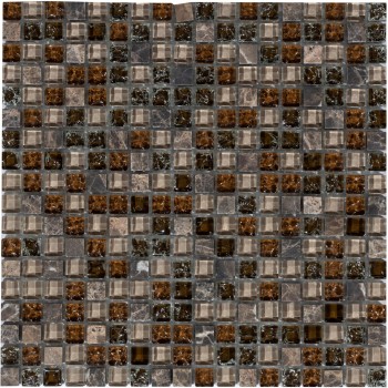 Klondike 15x15x8 Мозаика из камня и стекла  Klondike Caramelle 305x305 мм