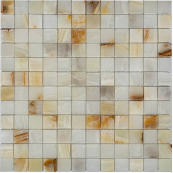 Onice Jade Bianco POL 23x23x7 Мозаика из оникса  Pietrine Onice Jade Bianco 23x23x7 Caramelle 298x298 мм