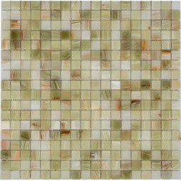 Onice Jade Verde POL 15x15x7 Мозаика из оникса  Pietrine Onice Jade Verde 15x15x7 Caramelle 305x305 мм