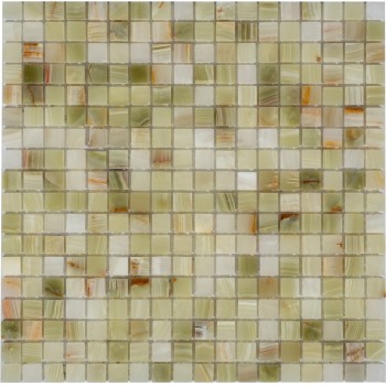 Onice Jade Verde POL 15x15x7 Мозаика из оникса  Pietrine Onice Jade Verde 15x15x7 Caramelle 305x305 мм