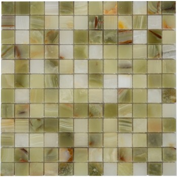 Onice Jade Verde POL 23x23x7 Мозаика из оникса  Pietrine Onice Jade Verde 23x23x7 Caramelle 298x298 мм