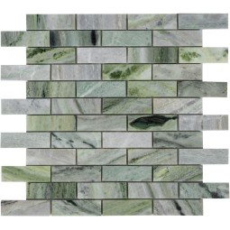 Onice Verde oliva POL 23x73x7 Мраморная мозаика Caramelle 289x289 мм