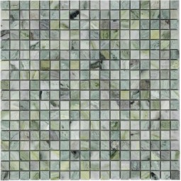 Onice Verde oliva POL 15x15x7 Мраморная мозаика Caramelle 298x298 мм