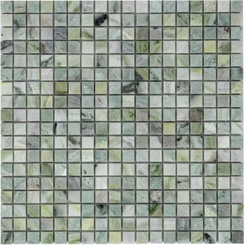 Onice Verde oliva POL 15x15x7 Мраморная мозаика Caramelle 298x298 мм