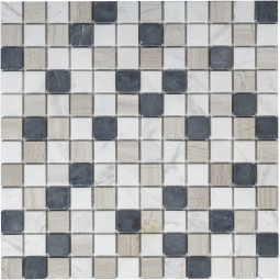 Pietra Mix 4 MAT 23x23x4 Мраморная мозаика  Pietrine Mix 4 MAT 23x23x4 Caramelle 298x298 мм