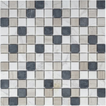 Pietra Mix 4 MAT 23x23x4 Мраморная мозаика  Pietrine Mix 4 MAT 23x23x4 Caramelle 298x298 мм