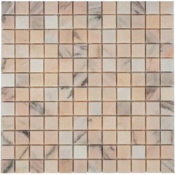 Rosa Salmone POL 23x23x7 Мраморная мозаика Caramelle 289x289 мм
