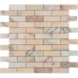 Rosa Salmone POL 23x73x7 Мраморная мозаика Caramelle 298x298 мм