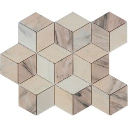 Onice Verde oliva POL  diamond 96x55x7 Мраморная мозаика Caramelle 289x259 мм