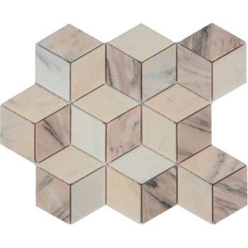 Onice Verde oliva POL  diamond 96x55x7 Мраморная мозаика Caramelle 289x259 мм