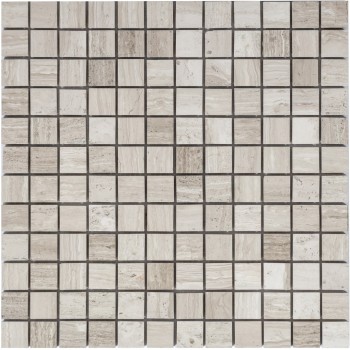 Travertino Silver POL 23x23x7 Мозаика из травертина  Pietrine Travertino silver POL 23x23x7 Caramelle 298x298 мм