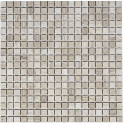 Travertino Silver MAT 15x15x4 Мозаика из травертина  Pietrine Travertino silver MAT 15x15x4 Caramelle 305x305 мм