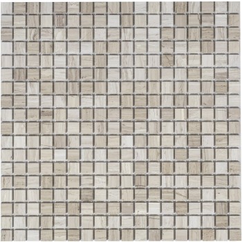 Travertino Silver MAT 15x15x4 Мозаика из травертина  Pietrine Travertino silver MAT 15x15x4 Caramelle 305x305 мм