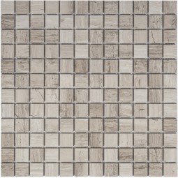 Travertino Silver POL 23x23x4 Мозаика из травертина  Pietrine Travertino silver POL 23x23x4 Caramelle 298x298 мм