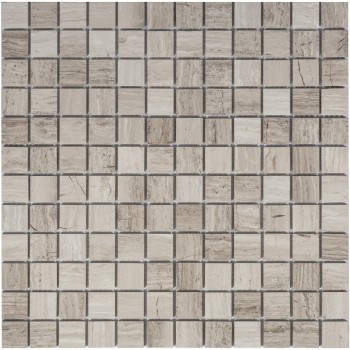 Travertino Silver POL 23x23x4 Мозаика из травертина  Pietrine Travertino silver POL 23x23x4 Caramelle 298x298 мм