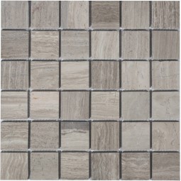 Travertino Silver MAT 48x48x7 Мраморная мозаика Caramelle 305x305 мм