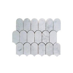 Asti White Мраморная мозаика Orro 338x288 мм