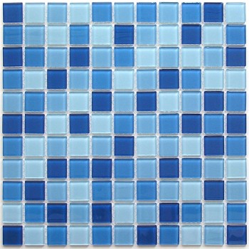 Navy blu Стеклянная мозаика Bonaparte 300x300 мм Navy blu Стеклянная мозаика Bonaparte 300x300 мм