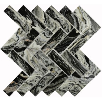 Hadar Black Стеклянная мозаика Bonaparte 286х286 мм