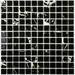 Mia Black (glossy) Стеклянная мозаика Bonaparte 300х300 мм
