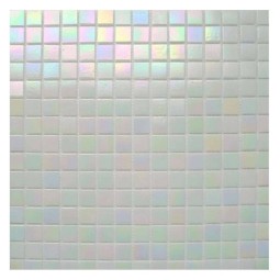 F130 белый перламутр Стеклянная мозаика на бумаге Философия мозаики 327x327 мм