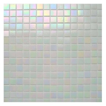 F130 белый перламутр Стеклянная мозаика на бумаге Философия мозаики 327x327 мм
