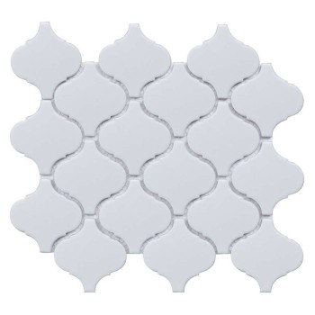 Porcelain Arabesko Mate White 74 Керамическая мозаика Философия мозаики 246x280 мм