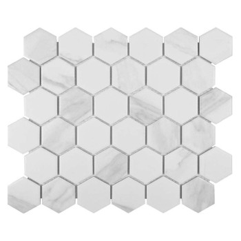 Porcelain Hexagon Carrara 51 Керамическая мозаика Философия мозаики 284x324 мм