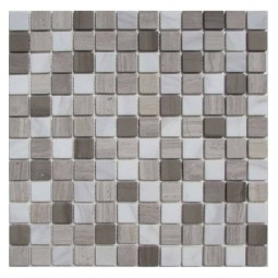 Mix Dark Grey 23-4T (MIX 3) Мраморная мозаика Философия мозаики 300x300 мм