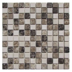 Mix Emperador 23-6T Мраморная мозаика Философия мозаики 300x300 мм