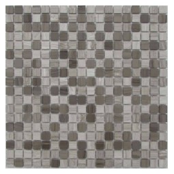 Mix Grey Velvet 15-4P Мраморная мозаика Философия мозаики 305x305 мм