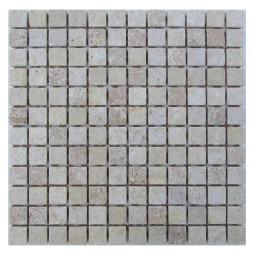 Travertine Mix 23-7T Мозаика из травертина Философия мозаики 305x305 мм