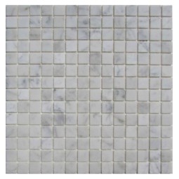 Bianco Carrara 20-4P Мраморная мозаика Философия мозаики 305x305 мм